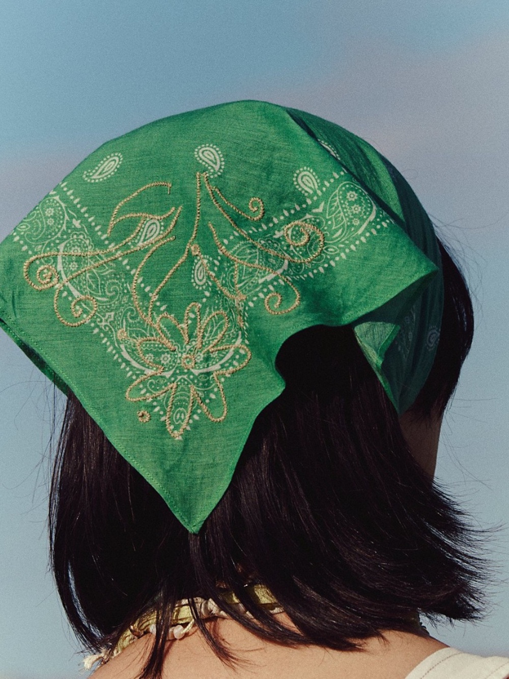 Free People Crawford Embroidered Hair Scarf